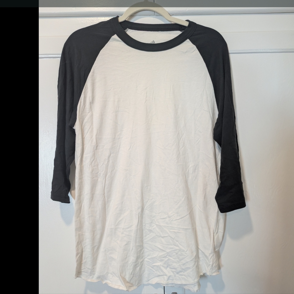 Adidas Black and White Long Sleeve Tee